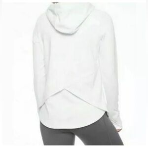 Athleta Bootcamp Hoodie in Off-White/Ivory Size Medium